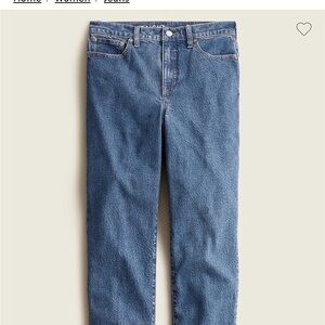 J. Crew High Rise Classic Straight-Leg Blue Jeans